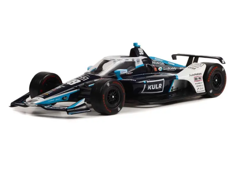 #98 Marco Andretti / Andretti Autosport Kulr Technology Group (2022 Ntt Indycar Series) Diecast 1:18 Scale Model - Greenlight 11159 1
