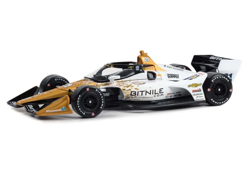 #21 Rinus Veekay / Ed Carpenter Racing Bitnile (2023 Ntt Indycar Series) Diecast 1:18 Scale Model - Greenlight 11215 1