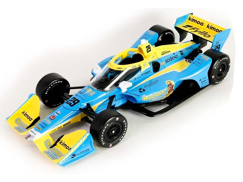 #29 Devlin Defrancesco / Andretti Steinbrenner Autosport Wooooo Energy (2023 Ntt Indycar Series) Diecast 1:18 Scale Model - Greenlight 11229 1