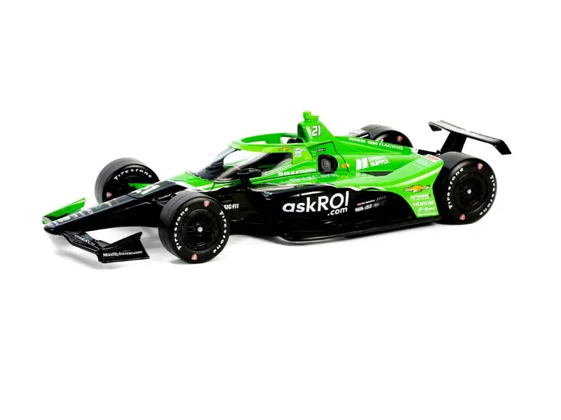 #21 Rinus Veekay / Ed Carpenter Racing Risk On International (2024 Ntt Indycar Series) Diecast 1:18 Scale Model - Greenlight 11248 1