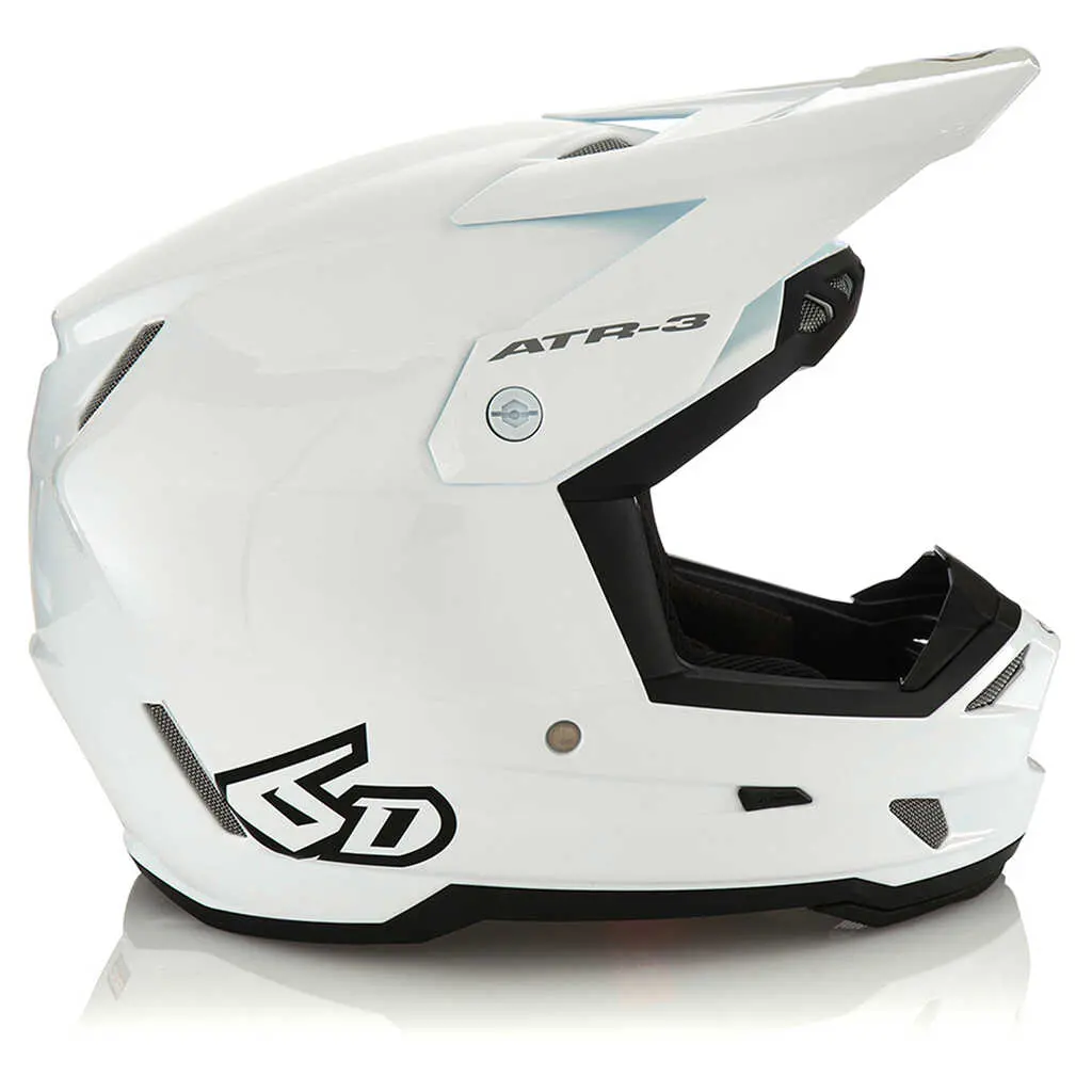6D Atr-3 Solid Helmet - Gloss White 1