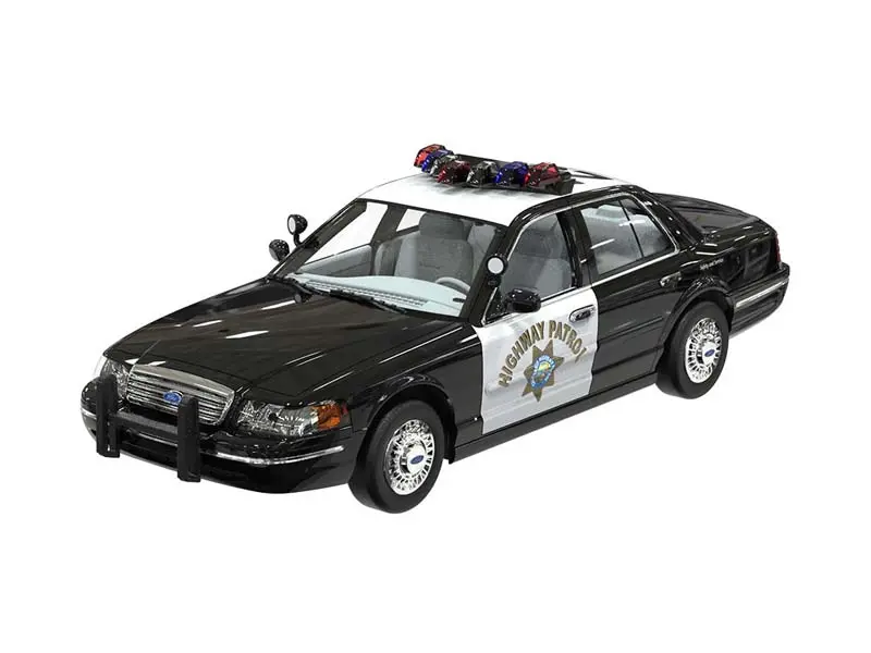 Pre-Order 1998 Ford Crown Victoria Police Interceptor – California Highway Patrol (Hot Pursuit) Diecast 1:24 Scale Model - Greenlight 1131002 1