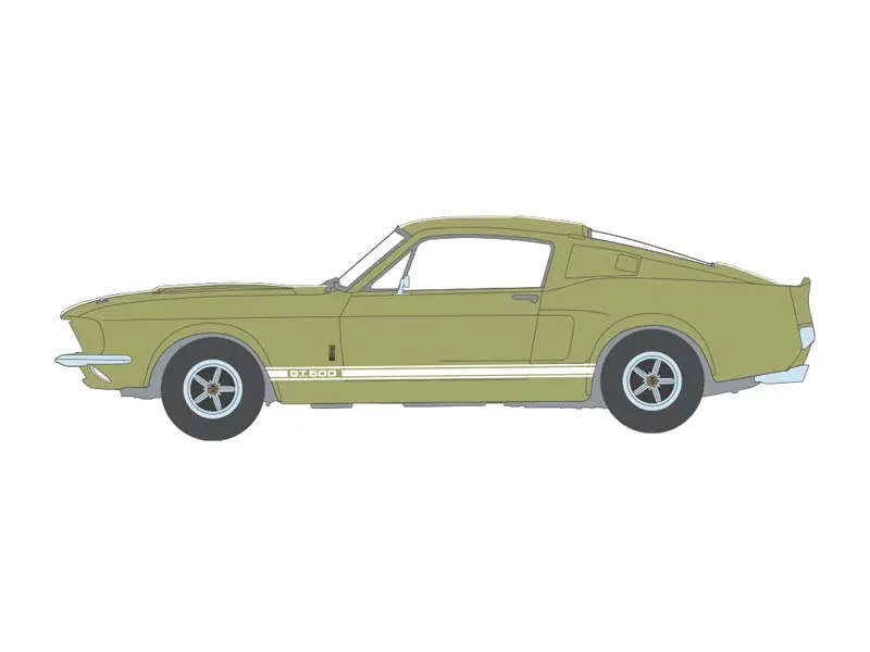Pre-Order 1967 Shelby Gt-500 Fastback – Lime Gold (The Mustang Stampede Series 2) Diecast 1:64 Scale Model - Greenlight 125402A 1