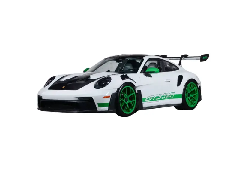 Pre-Order 2022 Porsche 911 Gt3 Rs Tribute To Carrera Rs White/Python Green Diecast 1:12 Scale Model - Norev 127535 1