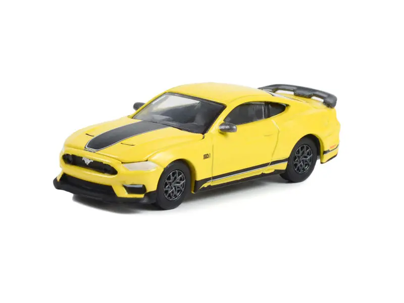 2021 Ford Mustang Mach 1 - Grabber Yellow (Gl Muscle Series 27) Diecast 1:64 Scale Model - Greenlight 13320F 1