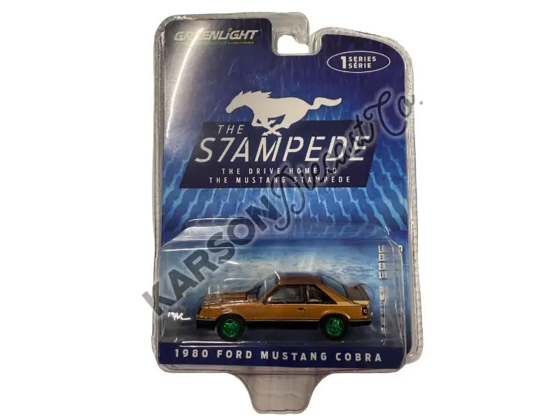 Chase 1980 Ford Mustang Cobra Dark Chamois (Mustang Stampede) Series 1 Diecast 1:64 Scale Model - Greenlight 13340F 1