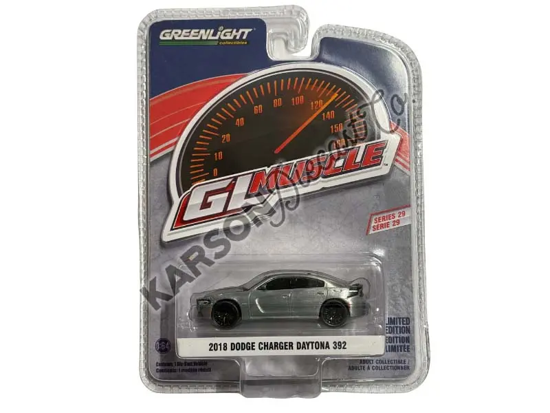 Raw Chase 2018 Dodge Charger Daytona 392 – Go Mango (Greenlight Muscle Series 29) Diecast 1:64 Scale Model - Greenlight 13360E 1
