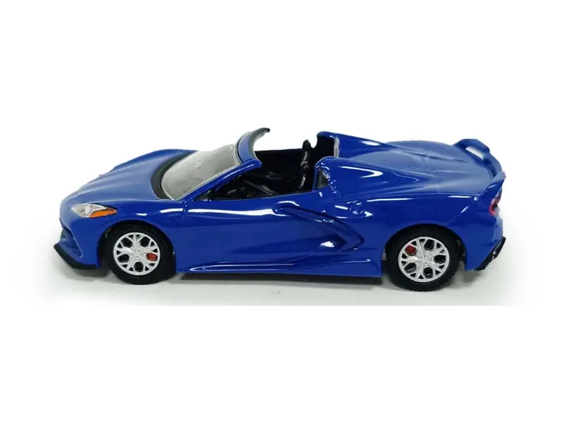 2021 Corvette Stingray Convertible - Elkhart Lake Blue (Gl Muscle Series 30) Diecast 1:64 Scale Model - Greenlight 13370E 1