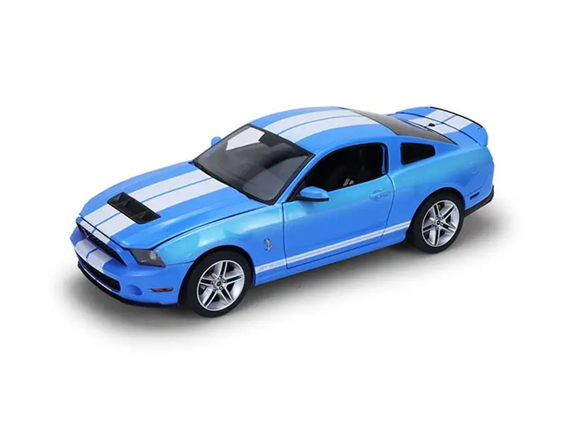 Pre-Order 2012 Ford Shelby Gt500 – Grabber Blue W/ White Stripes Diecast 1:18 Scale Model - Greenlight 13701 1