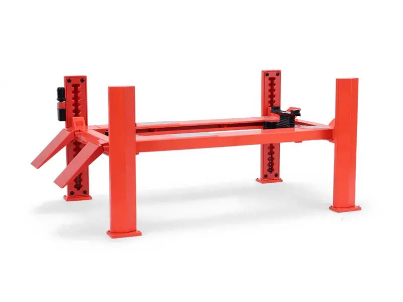 Pre-Order Red Four-Post Lift Diecast 1:18 Scale Model - Greenlight 13711 1