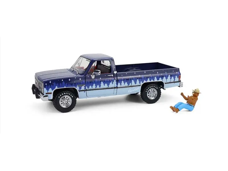 Pre-Order 1983 Gmc Sierra Classic W/ Smokey Bear Figure - Smokey Bear – Stars & Stripes Special Edition Diecast 1:18 Scale Model - Greenlight 13714 1