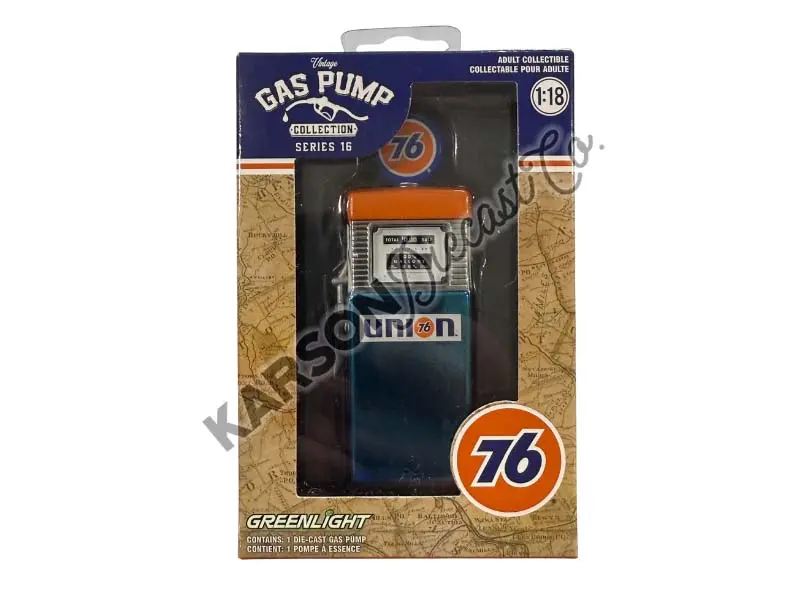 Chrome Chase 1951 Wayne 505 - Union 76 (Vintage Gas Pumps Series 16) Diecast 1:18 Scale Model - Greenlight 14160B 1