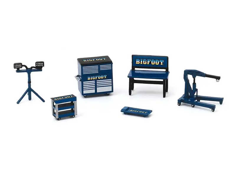 Bigfoot Monster Truck Auto Body Shop (Shop Tool Accessories Series 2) Diecast 1:64 Scale Models - Greenlight 16040A 1