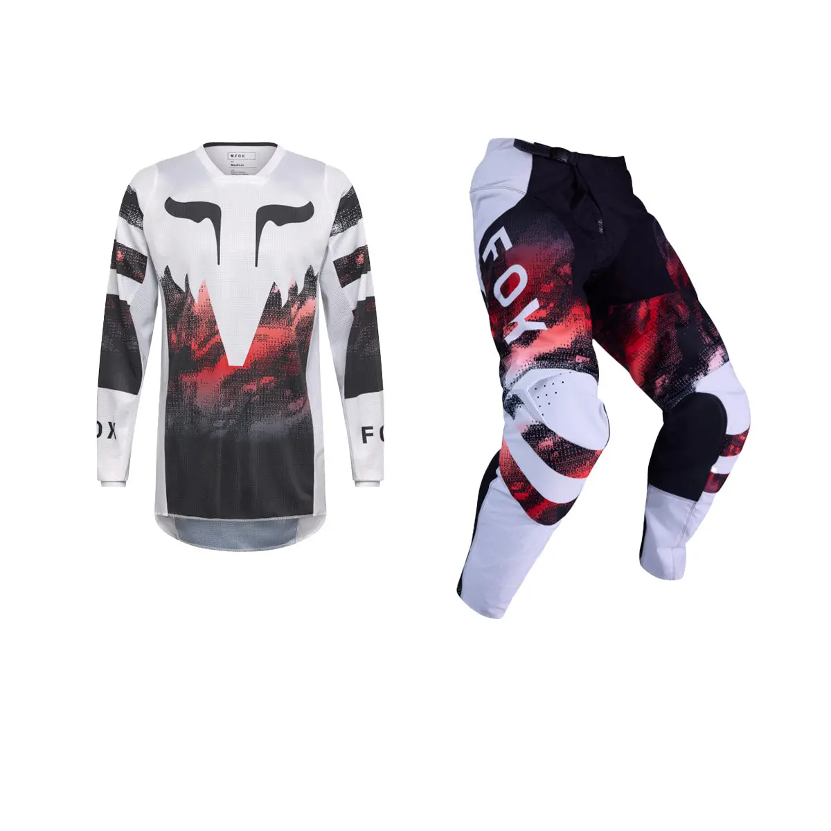 Fox 2026 180 Kairos Gear Set - White/Flo Red 1
