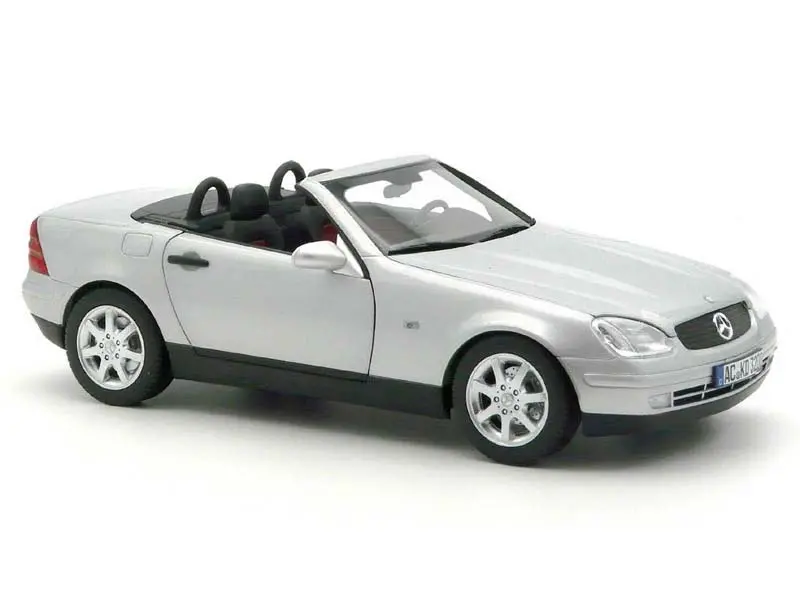 1996 Mercedes-Benz Slk - Brillant Silver Diecast 1:18 Scale Model - Norev 183020 1