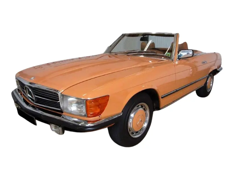 1975 Mercedes-Benz 450 Sl - Cayenne Orange Diecast 1:18 Scale Model - Norev 183350 1