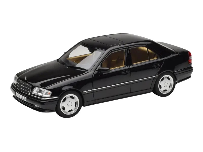 1993 Mercedes-Benz C36 Amg Obsidian Black Metallic Diecast 1:18 Scale Model - Norev 183381 1