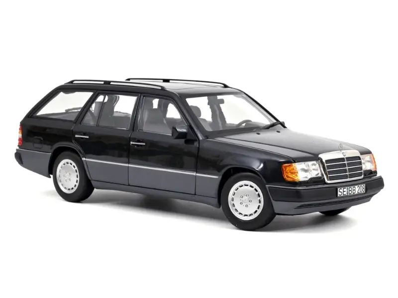 1990 Mercedes-Benz 300 D T-Modell Blue Black Metallic Diecast 1:18 Scale Model - Norev 183960 1