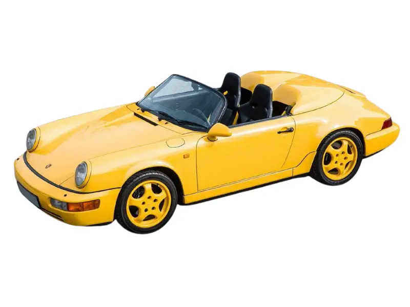 1993 Porsche 911 Speedster Speed Yellow Diecast 1:18 Scale Model - Norev 187130 1