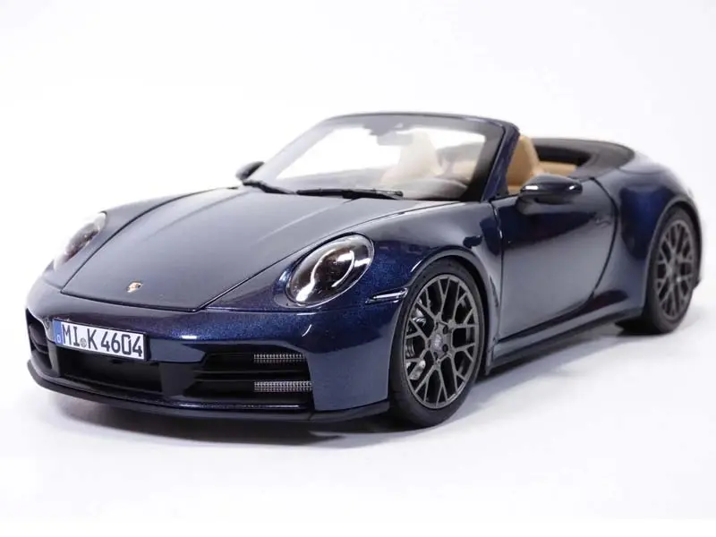 2025 Porsche 911 Carrera Cabriolet - Yachting Blue Metallic Diecast 1:18 Scale Model - Norev 187180 1