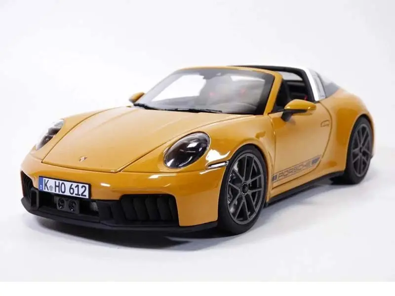 2025 Porsche 911 Targa 4 Gts - Bahama Yellow Diecast 1:18 Scale Model - Norev 187190 1