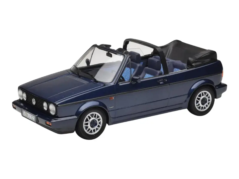 1992 Volkswagen Golf Cabriolet Quartett Inca Blue Diecast 1:18 Scale Model - Norev 188628 1