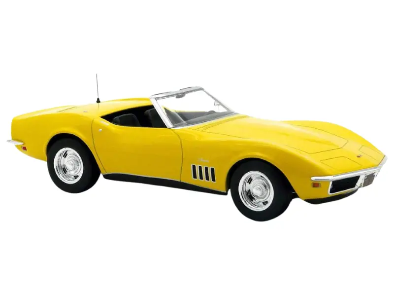 1969 Chevrolet Corvette Convertible - Daytona Yellow Diecast 1:18 Scale Model - Norev 189039 1