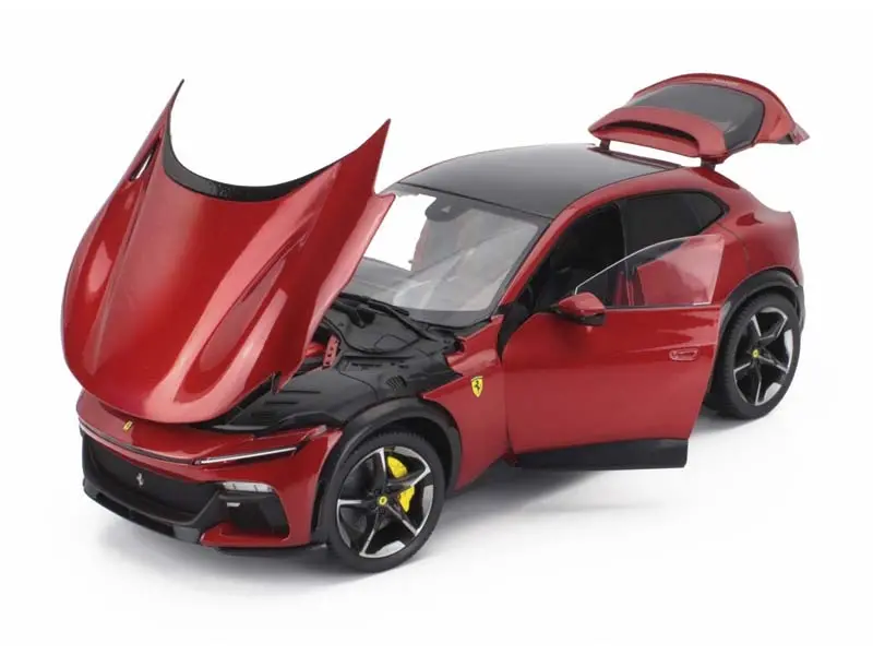 Pre-Order 2022 Ferrari Purosangue Black Interior Rosso Magma Diecast 1:18 Scale Model - Polistil 18Fe02021 1