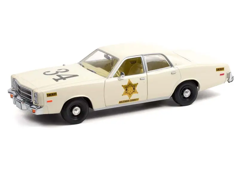1977 Plymouth Fury - Riverton Sheriff #34 (Artisan Collection) Diecast 1:18 Scale Model - Greenlight 19112 1