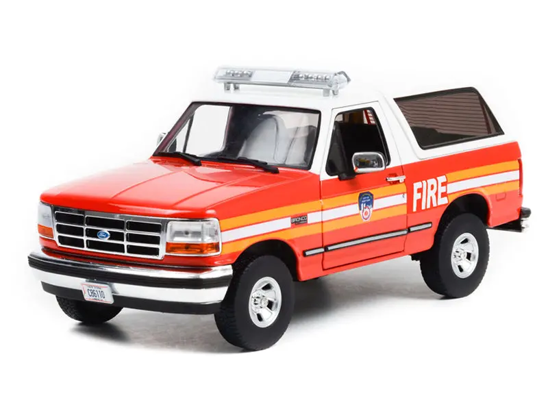 1996 Ford Bronco - Fdny Fire Department City Of New York (Artisan Collection) Diecast 1:18 Scale Model - Greenlight 19118 1