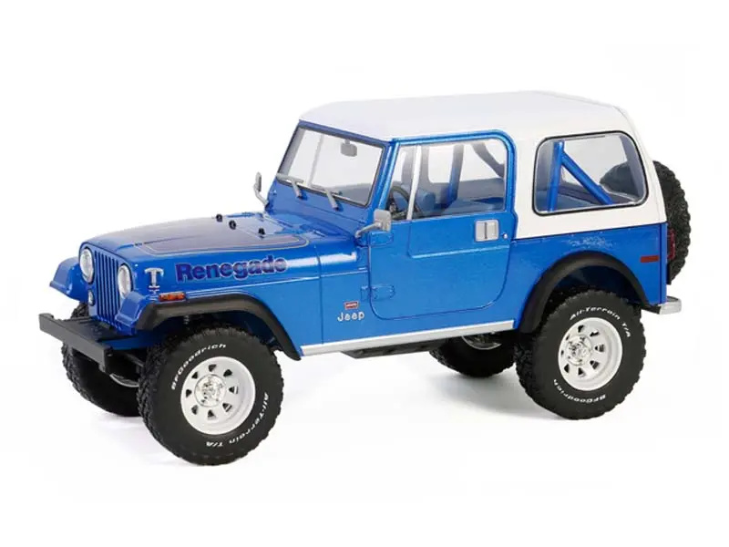 1978 Jeep Cj-7 Renegade - Captain Blue Metallic (Artisan Collection) Diecast 1:18 Scale Model - Greenlight 19139 1