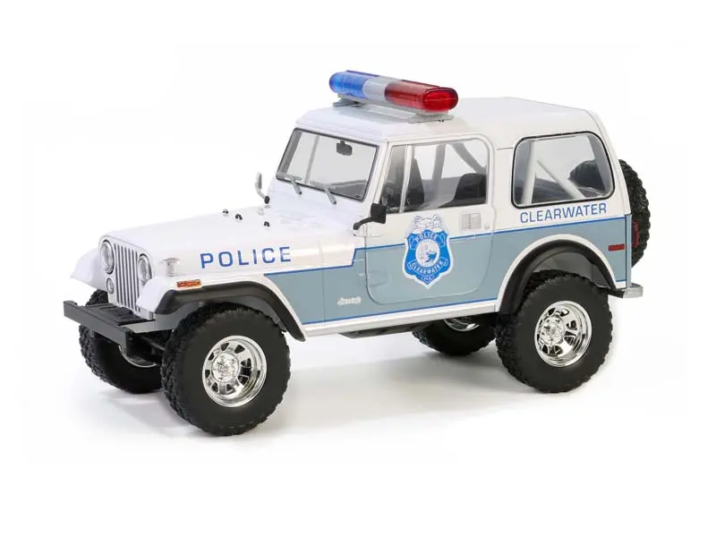 1982 Jeep Cj-7 - Clearwater Florida Police Department (Artisan Collection) Diecast 1:18 Scale Model - Greenlight 19140 1