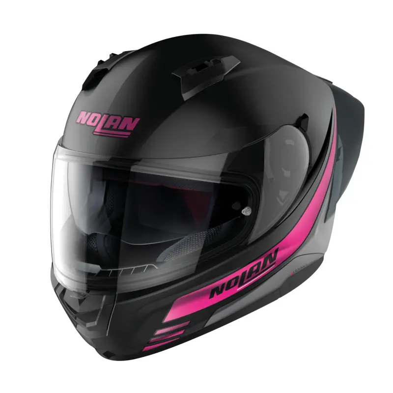 Nolan N60-6 Sport Outset Helmet - Flat Black/Pink 1