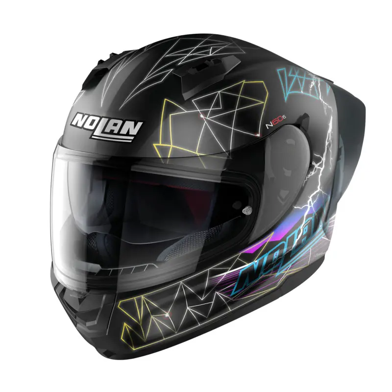 Nolan N60-6 Sport Raindance Helmet - Flat Black/Multi Colour 1