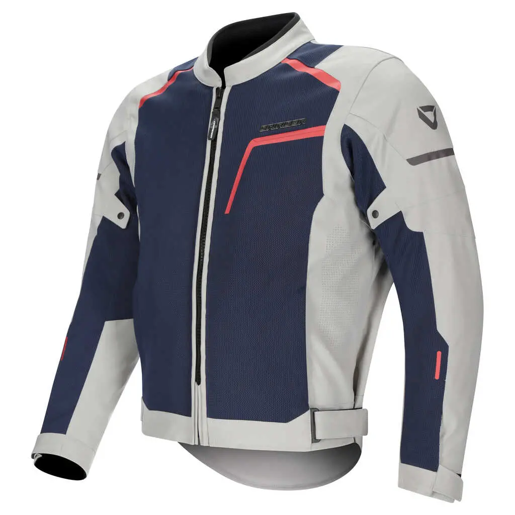 Dririder Air-Ride 6 Jacket - Light Grey/Navy/Red 1