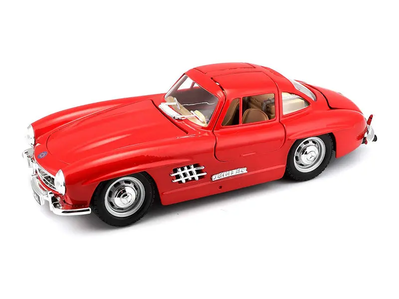 1954 Mercedes-Benz 300Sl Coupe Red 1:24 Scale Diecast Model Car - Bburago 22023Rd 1