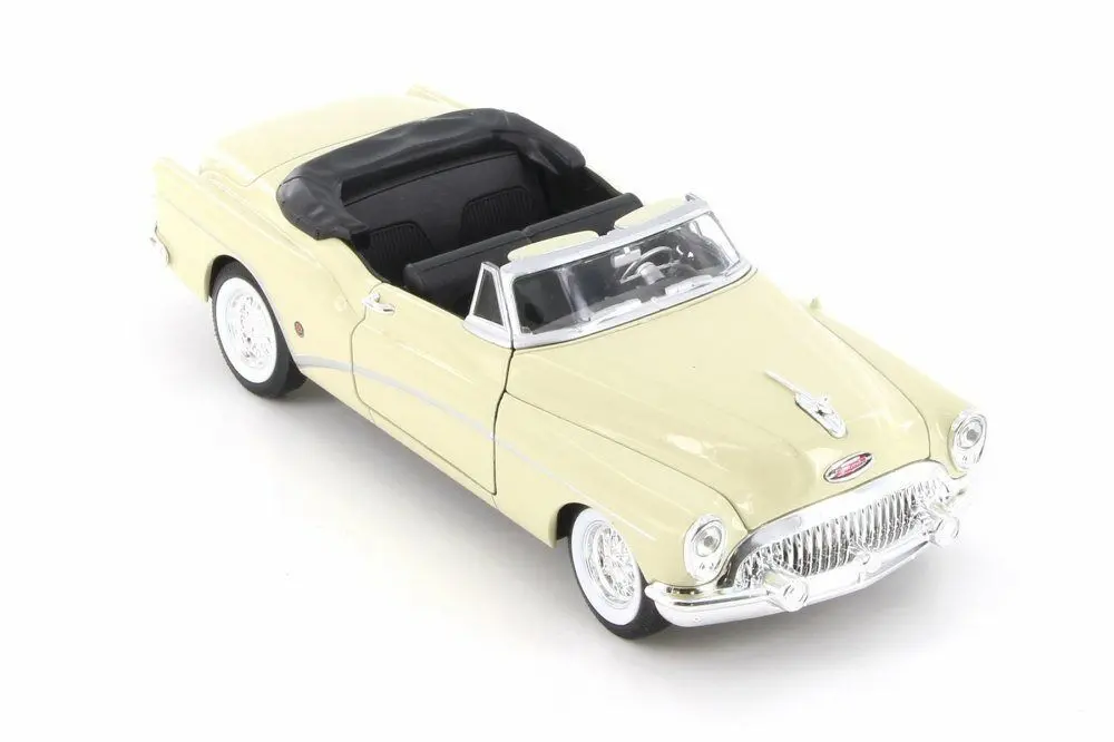 1953 Buick Skylark Convertible Cream Diecast 1:24 Scale Model Car - Welly 24027Wh 1