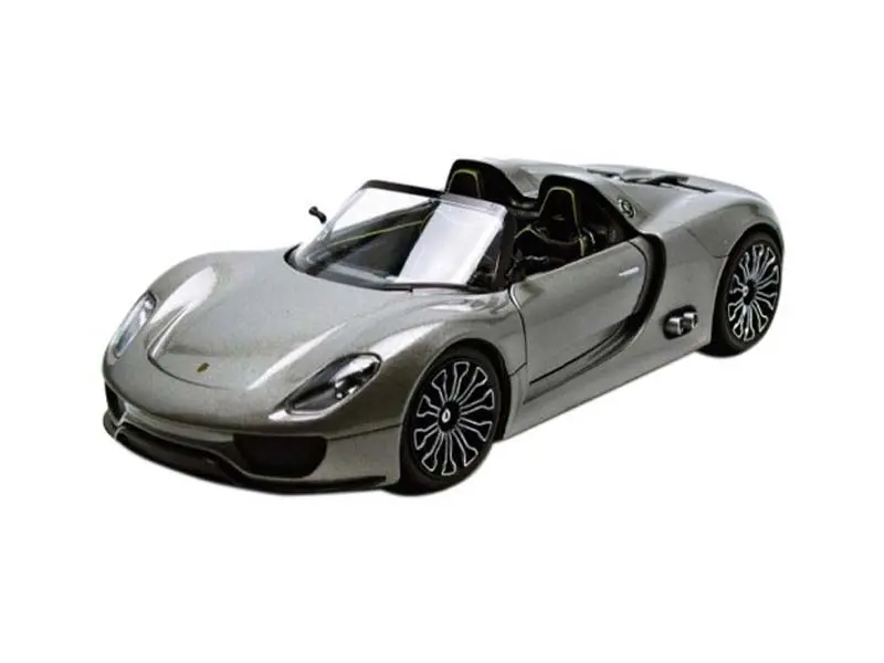 Porsche 918 Spyder Convertible - Gunmetal Grey (Nex) Diecast 1:24 Scale Model Car - Welly 24031Gry 1