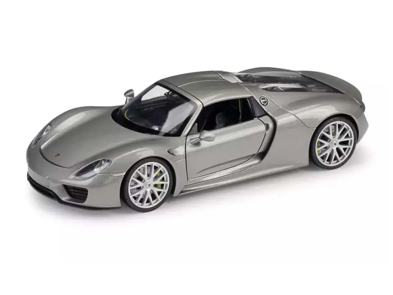 Porsche 918 Spyder Hard Top - Silver (Nex) Diecast 1:24 Scale Model - Welly 24055Sil 1