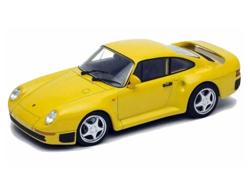 Porsche 959 Yellow W/ Silver Wheels (Nex) Diecast 1:24 Scale Model Car - Welly 24076Yl 1