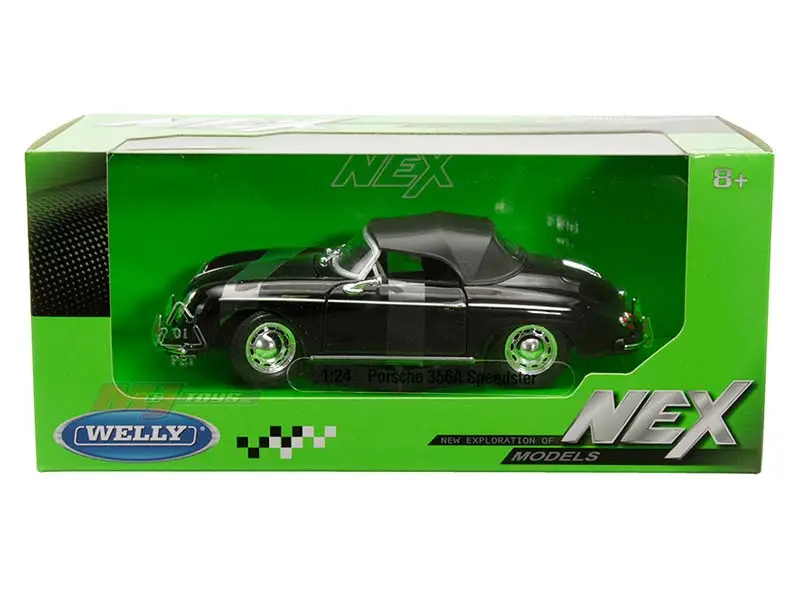 Porsche 356A Speedster – Black (Nex) Diecast 1:24 Scale Model - Welly 24106Bk 1