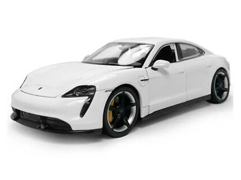 Porsche Taycan Turbo S White (Nex) Diecast 1:24 Scale Models - Welly 24107Wh 1