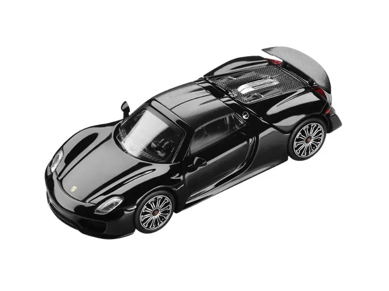 Pre-Order Porsche 918 Spyder – Black Diecast 1:64 Scale Model - Trends Hobby 241086-B 1
