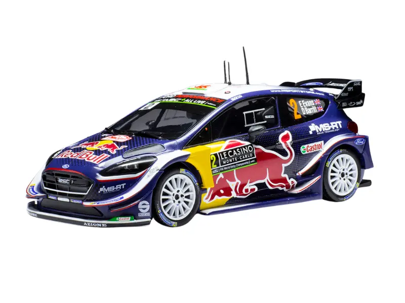 Ford Fiesta Wrc #2 E.Evans - D.Barritt Rallye Monte-Carlo 2018 Diecast 1:24 Scale Model - Ixo America 24Ral014b 1