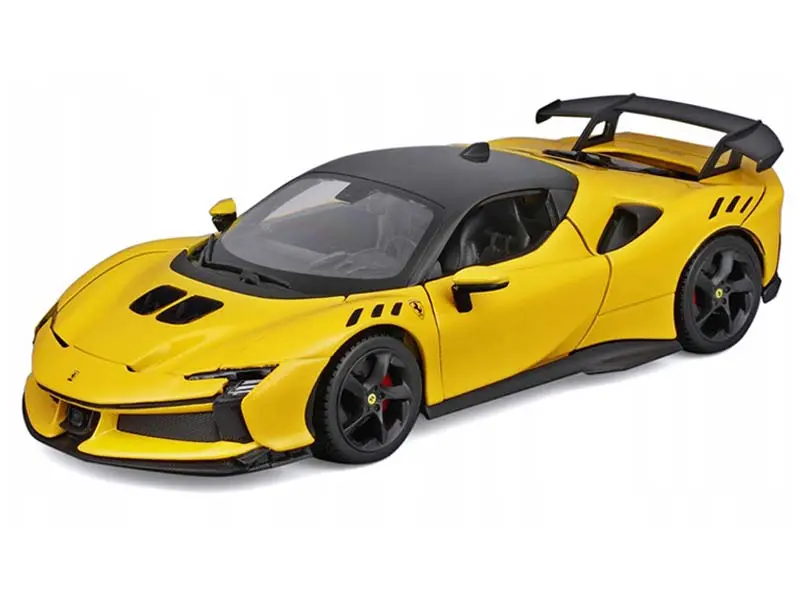 Ferrari Sf90 Xx Stradale – Yellow (Race And Play) Diecast 1:24 Scale Model - Bburago 26032Ylw 1