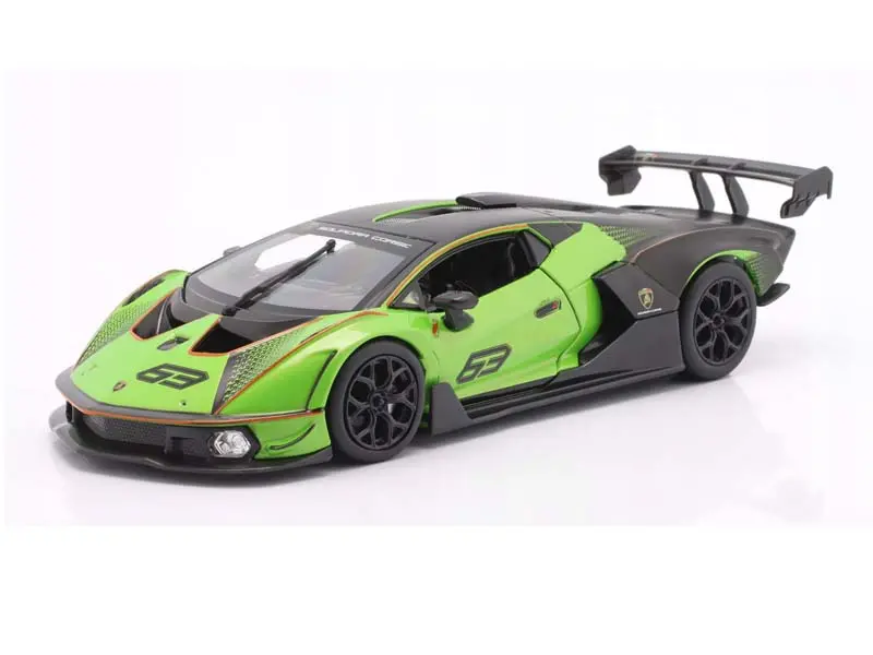 Lamborghini Essenza Scv12 - Green And Matte Black Two-Tone Diecast 1:24 Scale Model - Bburago 28017Grn 1