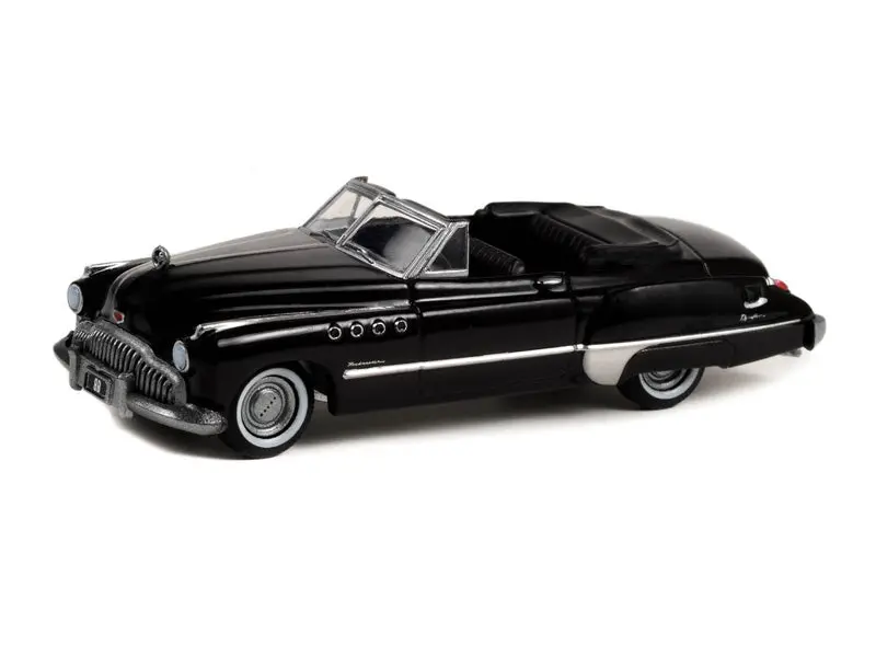 1949 Buick Roadmaster Convertible (Black Bandit Series 27) Diecast 1:64 Scale Model - Greenlight 28110A 1