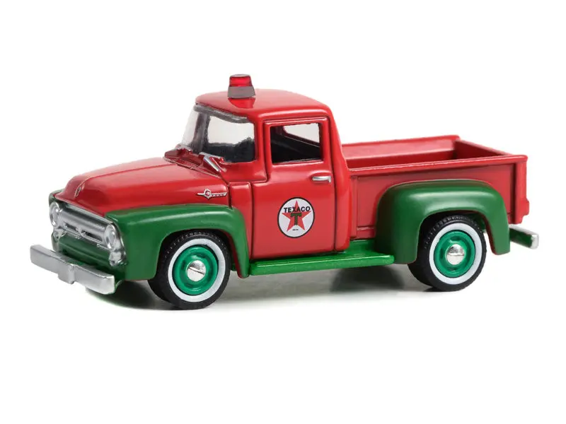 1954 Ford F-100 - Red And Green Texaco Celebrating 120 Years (Anniversary Collection) Series 15 Diecast 1:64 Scale Model - Greenlight 28120A 1