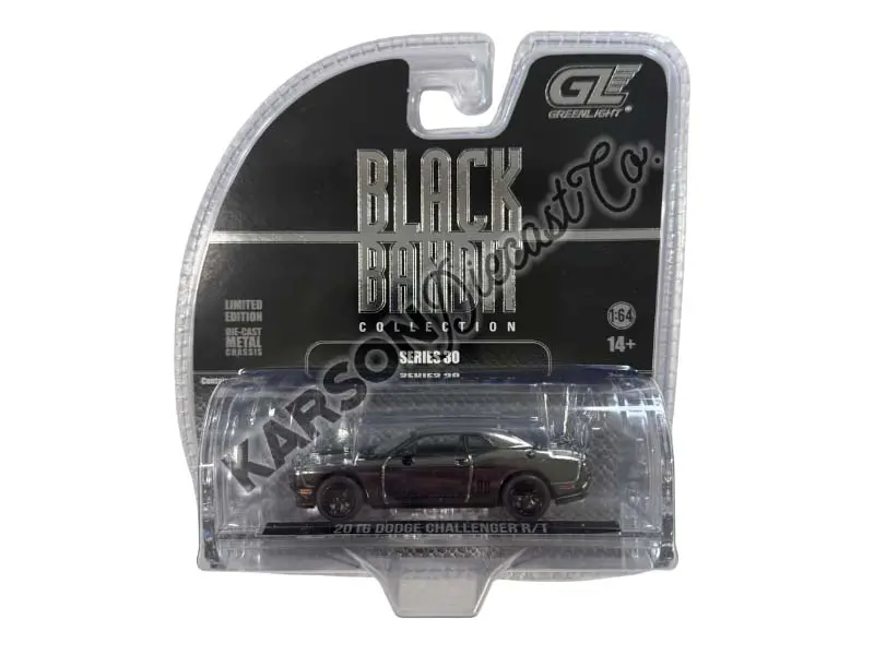 Chrome Chase 2016 Dodge Challenger R/T Hemi (Black Bandit Series 30) Diecast 1:64 Scale Model - Greenlight 28170A 1