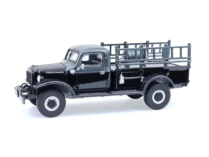 1946 Dodge Power Wagon Fire Truck (Black Bandit Series 30) Diecast 1:64 Scale Model - Greenlight 28170C 1